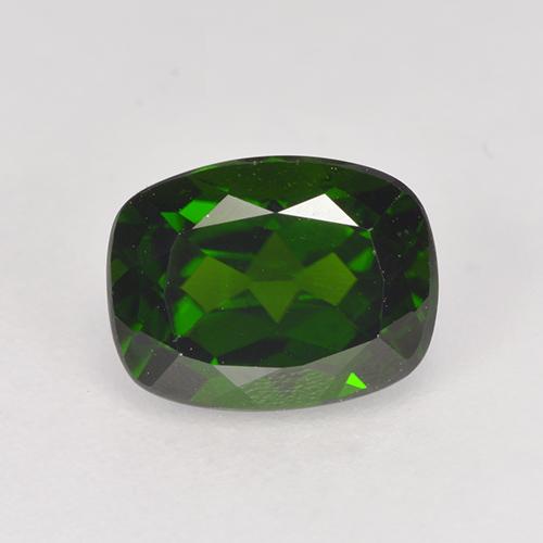 Diopside cromifero naturale verde da 1,70 ct, taglio a cuscino, VVS-VS