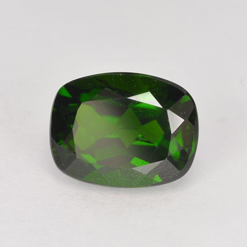 Diopside cromifero naturale verde da 1,70 ct, taglio a cuscino, VVS-VS