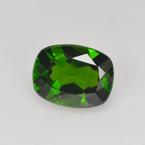 Diopside di cromo Verde medio-scuro naturale da 1.22 ct, Taglio a cuscino, VS