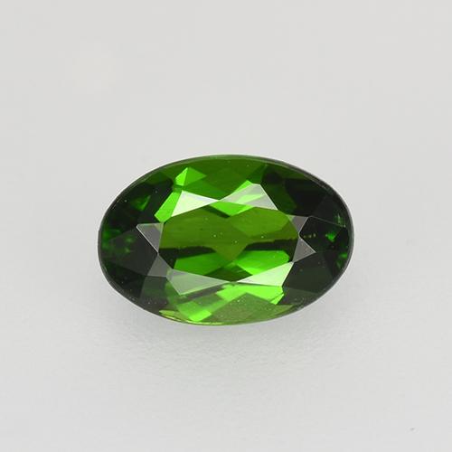 Diopside di cromo Verde medio-scuro naturale da 0.69 ct, Taglio ovale, VS