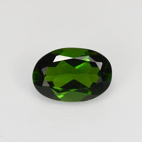 Diopside cromifero naturale verde da 0,58 ct, taglio ovale, VS