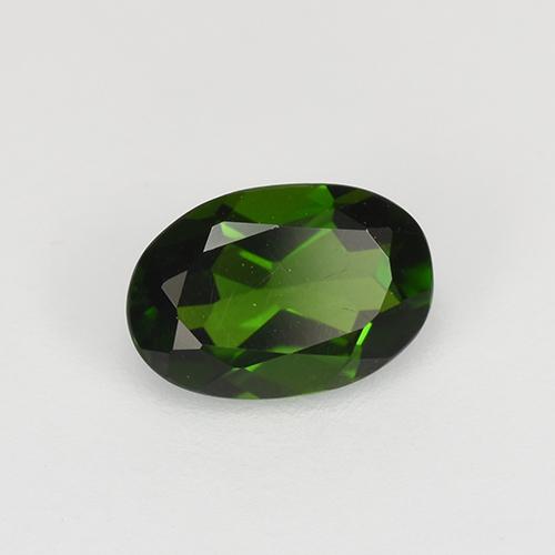 Diopside cromifero naturale verde da 0,58 ct, taglio ovale, VS