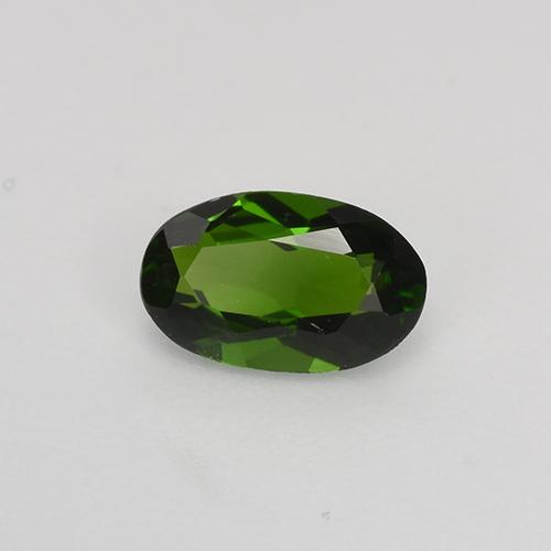 Diopside cromifero naturale verde da 0,54 ct, taglio ovale, VVS-VS