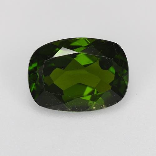 Diopside cromifero naturale verde da 1,43 ct, taglio a cuscino, VS