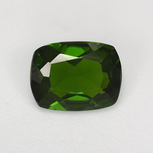 Diopside cromifero naturale verde da 1,27 ct, taglio a cuscino, VS