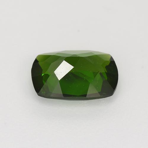 Diopside cromifero naturale verde da 1,27 ct, taglio a cuscino, VS