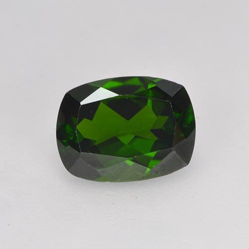 Diopside cromifero naturale verde da 1,36 ct, taglio a cuscino, VS