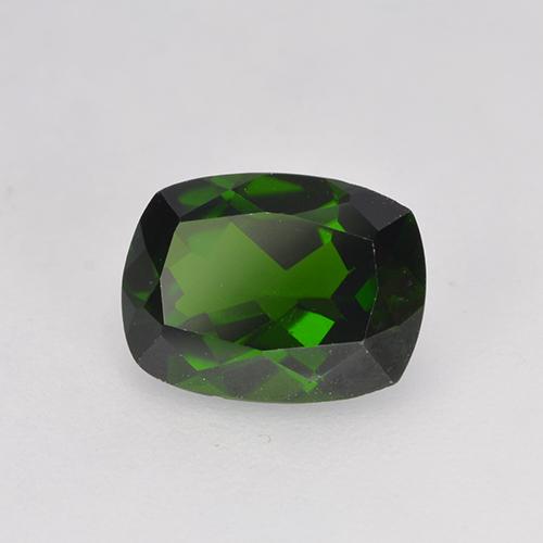 Diopside cromifero naturale verde da 1,36 ct, taglio a cuscino, VS