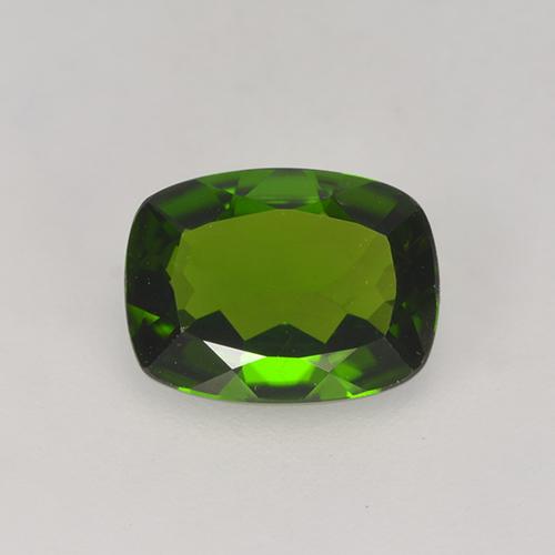 Diopside di cromo Verde terroso naturale da 1.34 ct, Taglio a cuscino, VS