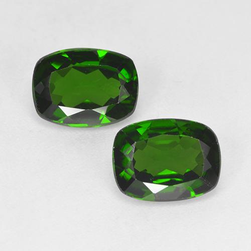 Diopside cromifero naturale verde da 2,61 ct, taglio a cuscino, VS