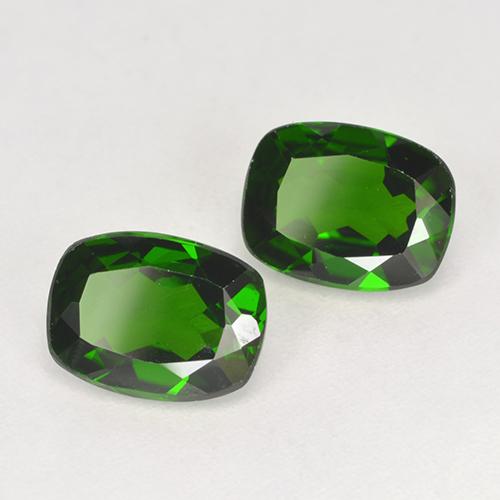 Diopside cromifero naturale verde da 2,61 ct, taglio a cuscino, VS