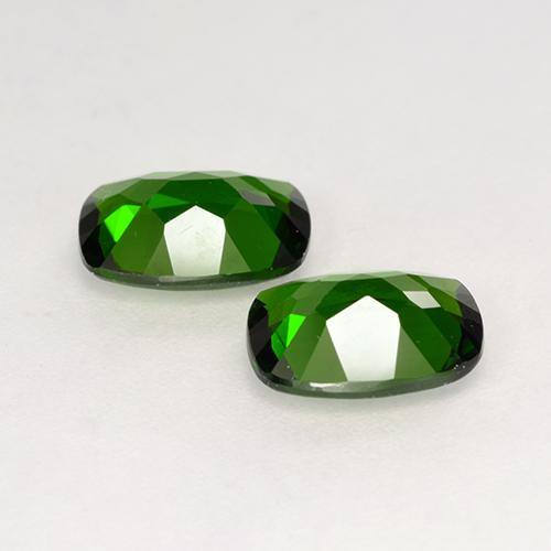 Diopside cromifero naturale verde da 2,61 ct, taglio a cuscino, VS