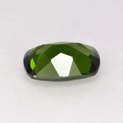 Diopside di cromo Verde scuro naturale da 1.30 ct, Taglio a cuscino, VVS-VS
