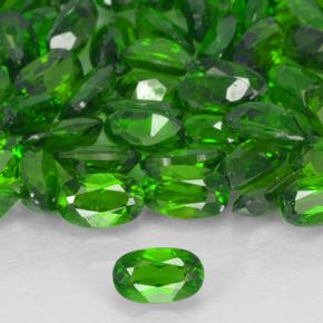 Diopside cromifero naturale verde da 0,24 ct, taglio ovale, VS