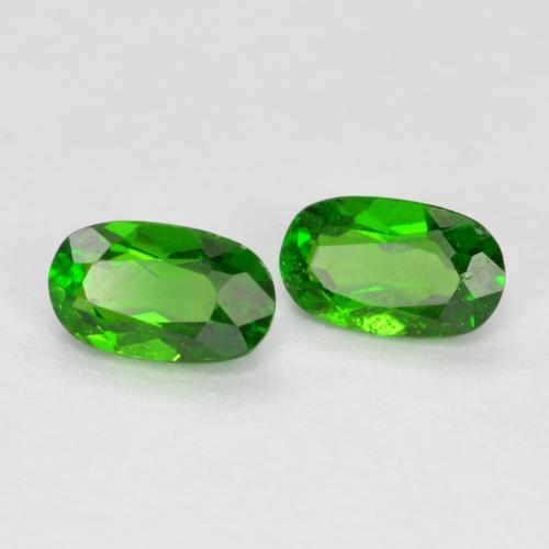 Gemme di Diopside di cromo Verde brillante naturale da 0.47 ct, Taglio ovale, VS-SI