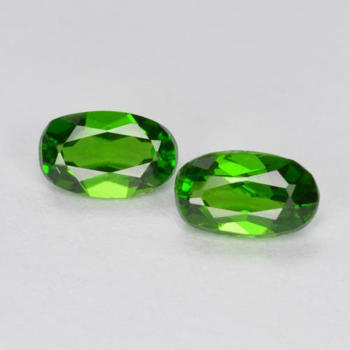 Diopside cromifero naturale verde da 0,47 ct, taglio ovale, VS