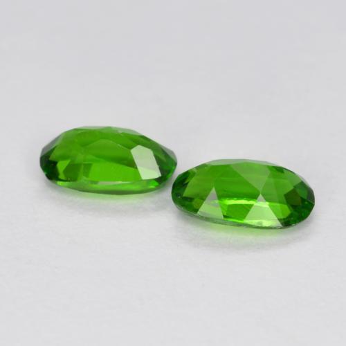 Diopside cromifero naturale verde da 0,47 ct, taglio ovale, VS