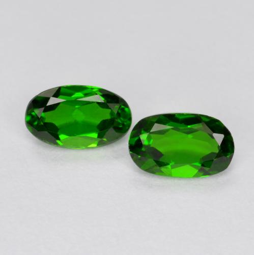 Diopside cromifero naturale verde da 0,49 ct, taglio ovale, VS