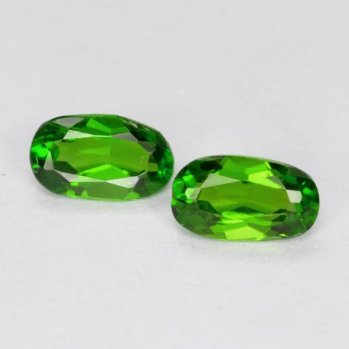 Diopside cromifero naturale verde da 0,43 ct, taglio ovale, VS
