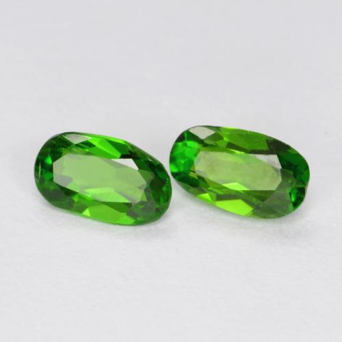 Diopside cromifero naturale verde da 0,43 ct, taglio ovale, VS
