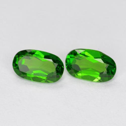 Gemme di Diopside di cromo Verde scuro naturale da 0.40 ct, Taglio ovale, VS