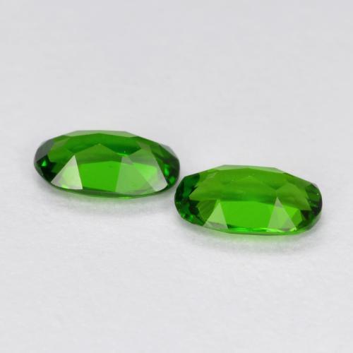 Gemme di Diopside di cromo Verde medio-scuro naturale da 0.41 ct, Taglio ovale, VS