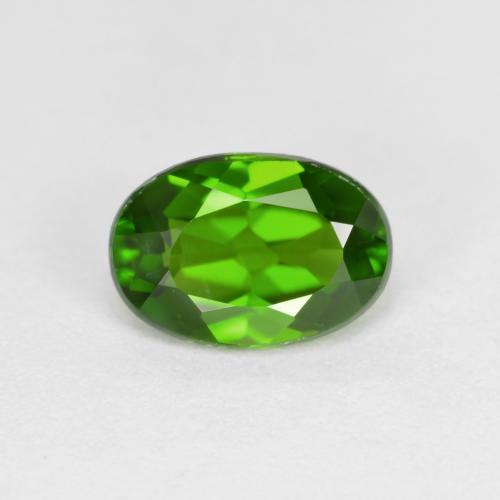 Diopside cromifero naturale verde da 0,87 ct, taglio ovale, VVS