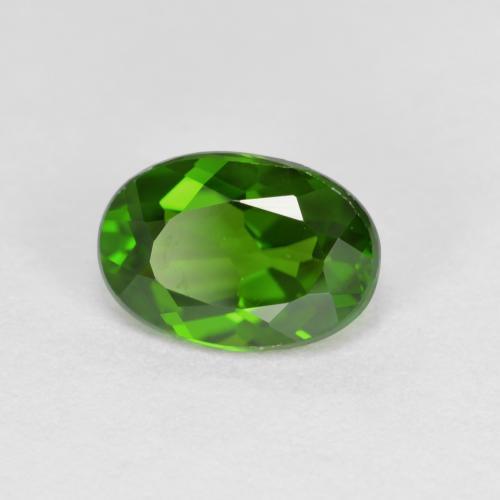 Diopside cromifero naturale verde da 0,87 ct, taglio ovale, VVS