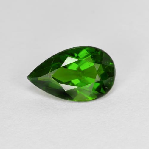 Diopside di cromo Verde intenso naturale da 0.83 ct, Forma a pera, VS-SI