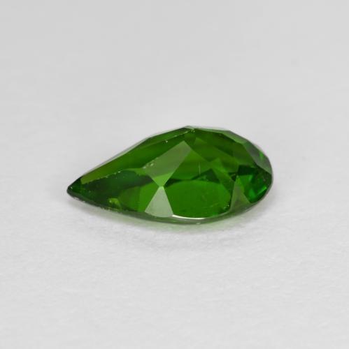 Diopside di cromo Verde intenso naturale da 0.83 ct, Forma a pera, VS-SI