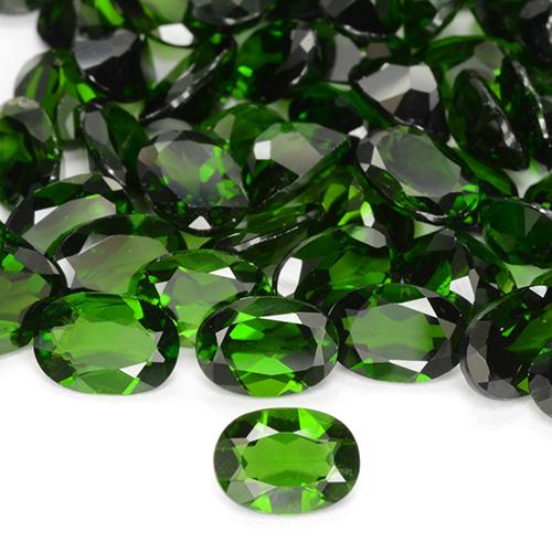 Diopside cromifero naturale verde scuro da 1,56 ct, taglio ovale, VS
