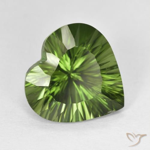 Diopside di cromo Verde scuro naturale da 7.24 ct, Cuore, VS