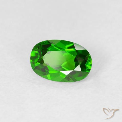 Diopside di cromo Verde medio naturale da 0.53 ct, Ovale, VS