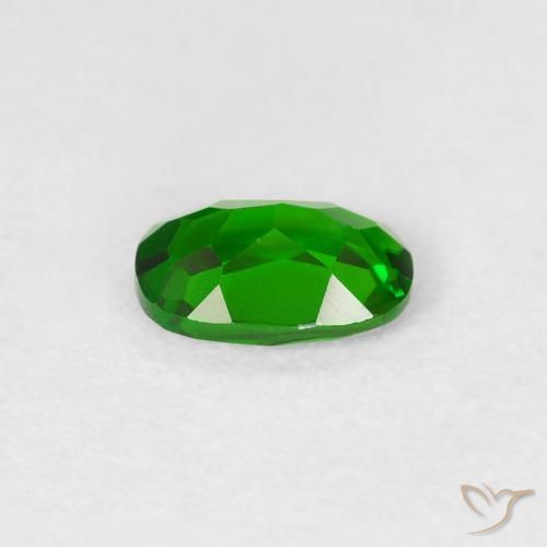 Diopside di cromo Luminoso verde foresta naturale da 0.50 ct, Ovale, VS