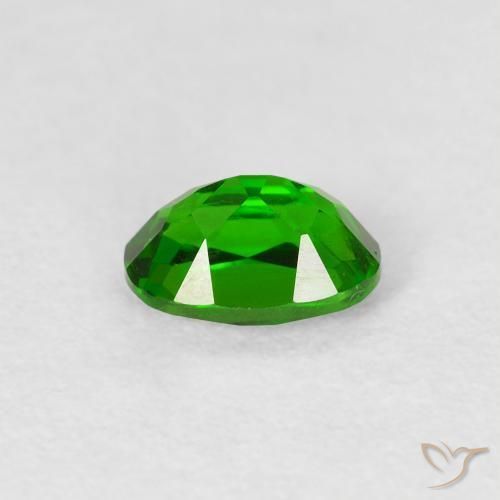 Diopside di cromo Luminoso verde foresta naturale da 0.60 ct, Ovale, VS