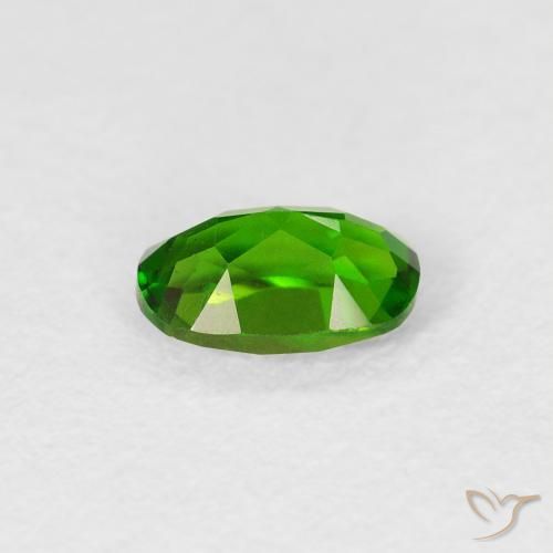 Diopside di cromo Luminoso verde foresta naturale da 0.52 ct, Ovale, VS