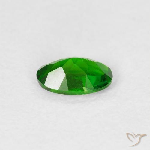 Diopside di cromo Verde brillante naturale da 0.45 ct, Taglio ovale, VS