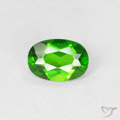 0.50ct Naturale Verde intenso Diopside di cromo, Ovale, VS
