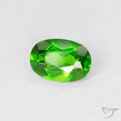 Diopside di cromo Verde intenso naturale da 0.50 ct, Ovale, VS