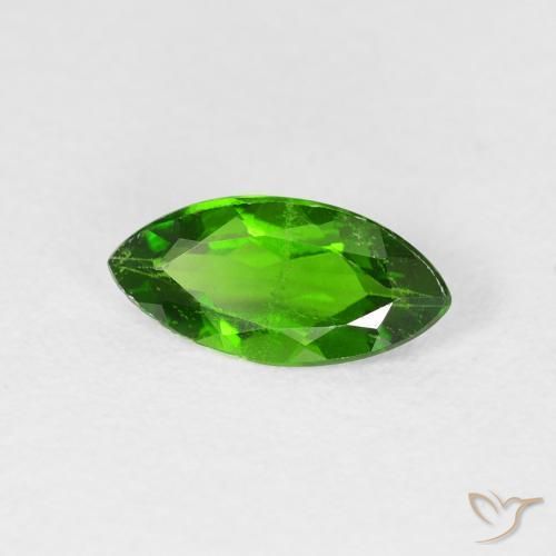 Diopside di cromo Medium Dark-Green naturale da 0.97 ct, Taglio marquise, VS-SI