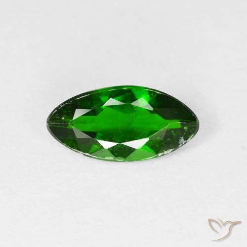 1.00ct Naturale Luminoso verde foresta Diopside di cromo, Taglio marquise, SI