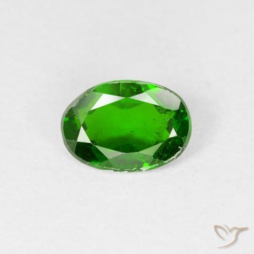 0.78ct Naturale Verde intenso Diopside di cromo, Ovale, VS-SI