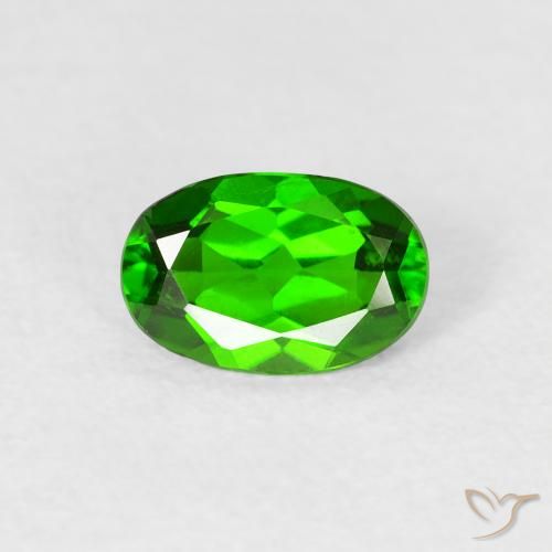 0.72ct Naturale Verde scuro Diopside di cromo, Ovale, VVS-VS