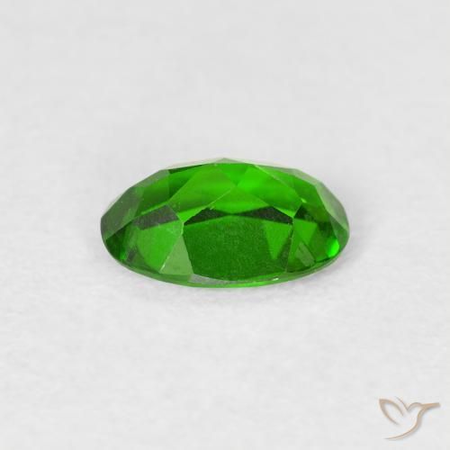 Diopside di cromo Verde scuro naturale da 0.72 ct, Ovale, VVS-VS