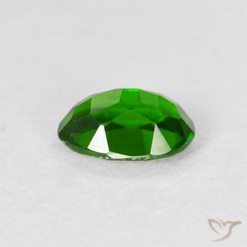 Diopside di cromo Verde intenso naturale da 0.86 ct, Ovale, VVS-VS
