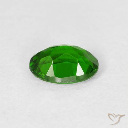 Diopside di cromo Luminoso verde foresta naturale da 0.82 ct, Ovale, VS-SI