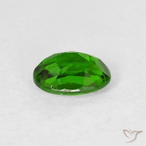 Diopside di cromo Verde intenso naturale da 0.90 ct, Ovale, VS-SI