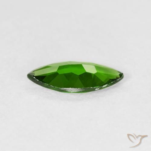 Diopside di cromo Luminoso verde foresta naturale da 0.85 ct, Taglio marquise, VVS-VS
