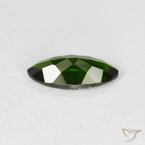 Diopside di cromo Verde scuro naturale da 1.17 ct, Taglio marquise, VVS-VS