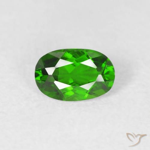 0.51ct Naturale Verde scuro Diopside di cromo, Ovale, VVS-VS